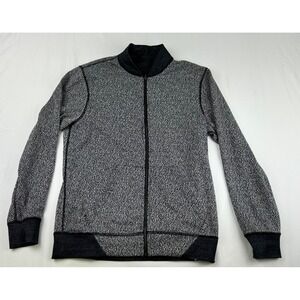 Five Four Reversible Jacket Sweatshirt Adult M ~ Black Gray ~ Full Zip Front